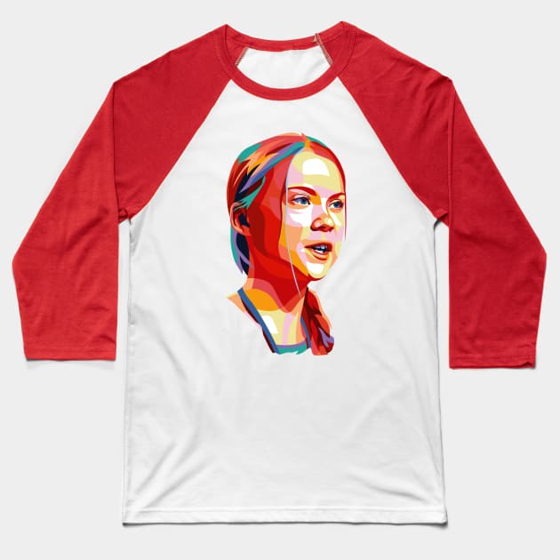 Earth Day Climate Action - Greta Inspired Baseball T-Shirt by hobolaptop